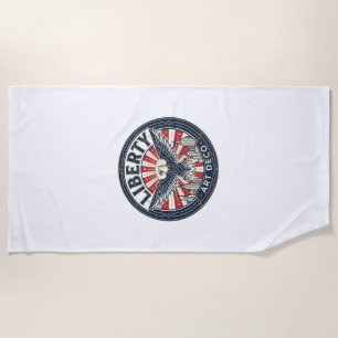 Liberty Adventure Patriotic Patriotic Pulp Book Co Beach Towel