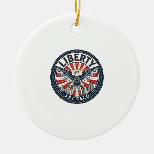 Liberty Adventure Patriotic Patriotic Pulp Book Co Ceramic Ornament