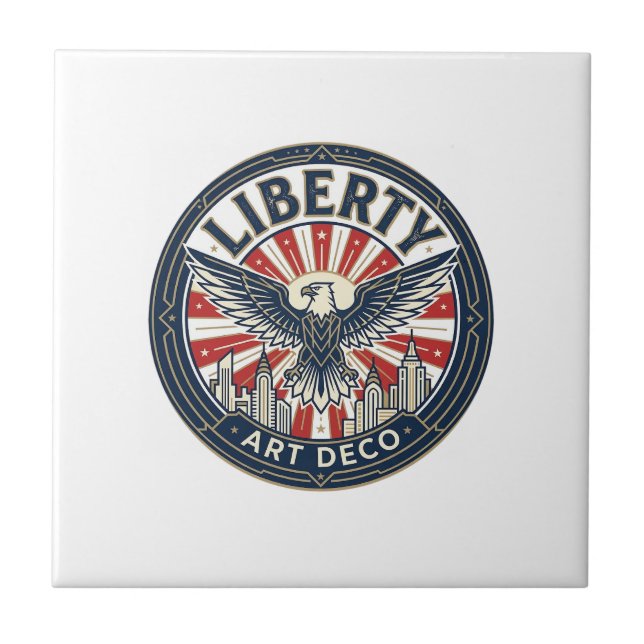 Liberty Adventure Patriotic Patriotic Pulp Book Co Ceramic Tile (Front)