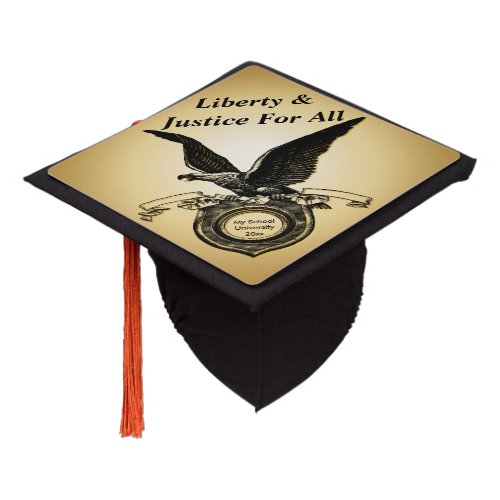 Liberty and Justice For All Graduation Cap Topper