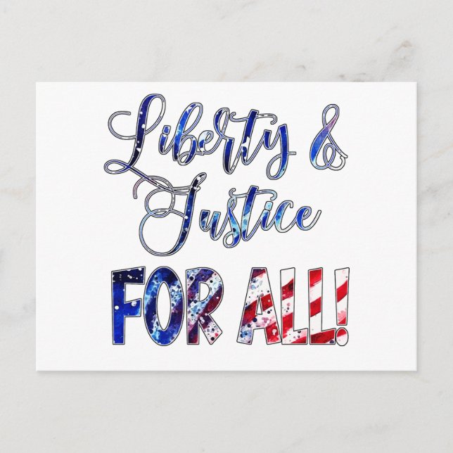 Liberty And Justice For All Postcard (Front)