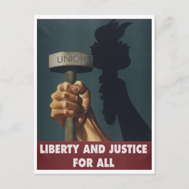 Liberty and Justice for All -- Pro-Union Postcard (Front)