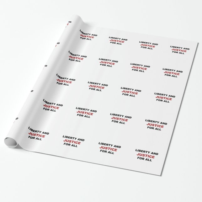 Liberty and JUSTICE for All Wrapping Paper (Unrolled)