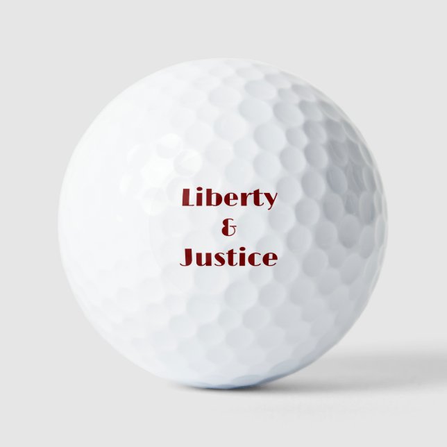 Liberty and Justice Golf Balls (Front)