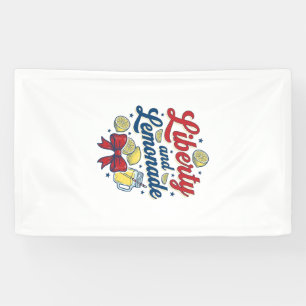 Liberty and Lemonade Patriotic Lemon Vector Shirt_ Banner