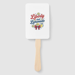 Liberty and Lemonade Patriotic Lemon Vector Shirt_ Hand Fan