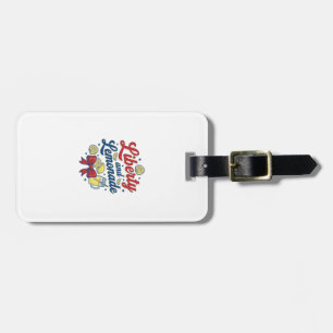 Liberty and Lemonade Patriotic Lemon Vector Shirt_ Luggage Tag