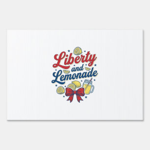 Liberty and Lemonade Patriotic Lemon Vector Shirt_ Sign