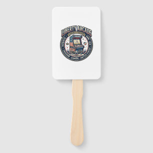 Liberty Arcade Patriotic Patriotic Arcade Gamer US Hand Fan