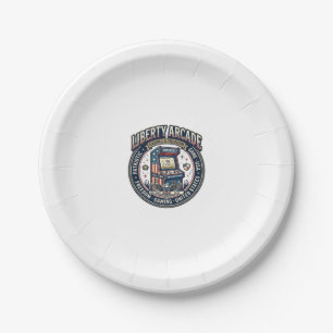 Liberty Arcade Patriotic Patriotic Arcade Gamer US Paper Plates