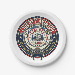 Liberty Aviator Patriotic Patriotic Aviation Vinta Paper Plates