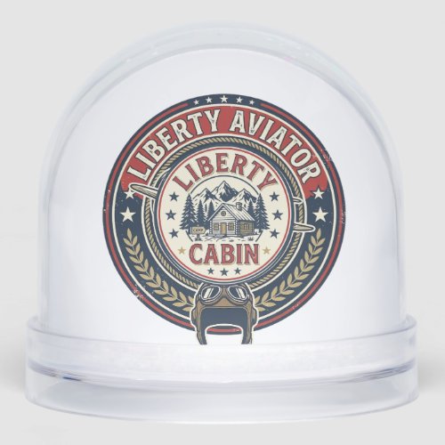 Liberty Aviator Patriotic Patriotic Aviation Vinta Snow Globe