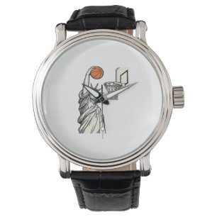 Liberty Basketball Dunk Vintage Engraving Design_1 Watch