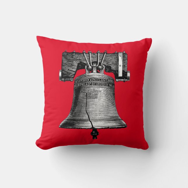 Liberty Bell, 19Th Century Throw Pillow (Front)