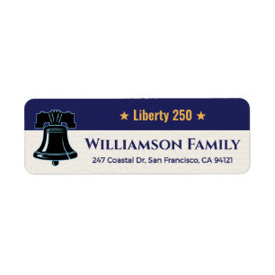 Liberty Bell 250 Patriotic Family Address Design Label