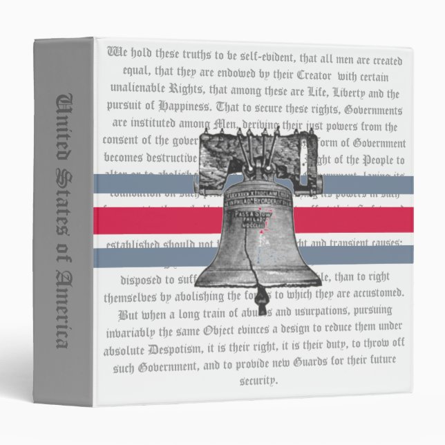 Liberty Bell and Declaration Binder (Front/Spine)