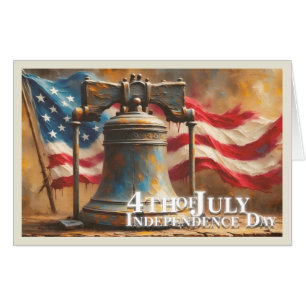 Liberty Bell Art for 4th of July Celebration Card