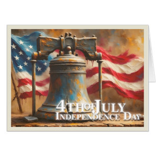 Liberty Bell Art for 4th of July Celebration Card