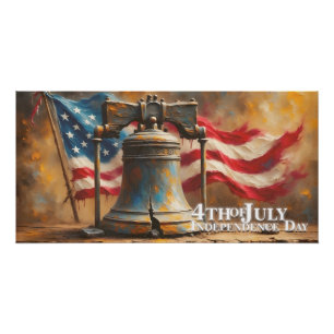 Liberty Bell Art for 4th of July Celebration Poster