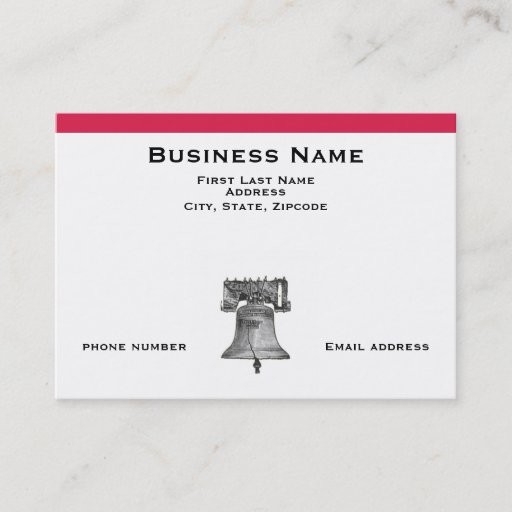 Customizable Liberty Bell Business Card