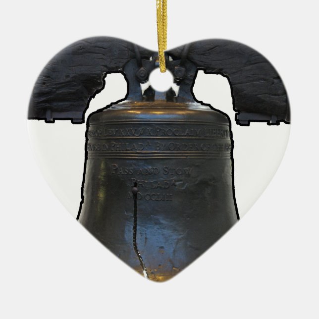Liberty Bell Ceramic Ornament (Front)