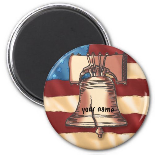 Liberty Bell custom name magnet