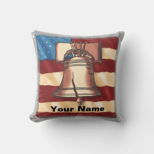 Liberty Bell custom name  pillow