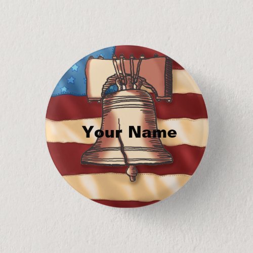 Liberty Bell custom name pin