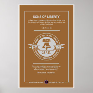 Liberty Bell-Freedom in Jesus Christ Poster