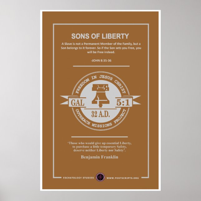 Liberty Bell-Freedom in Jesus Christ Poster (Front)
