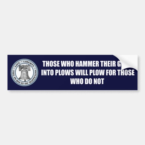 Liberty Bell _Hammer Bumper Sticker