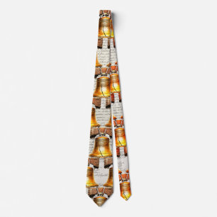 Liberty Bell on Declaration of Independence Neck Tie
