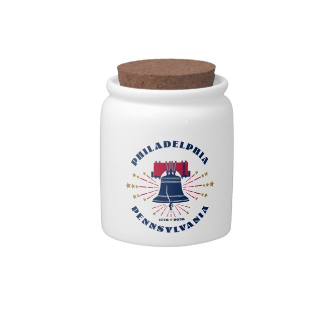 Liberty Bell Philadelphia 2026 Candy Jar (Front)