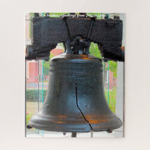 Liberty Bell PhiladelphiaChristmas Greetings Jigsaw Puzzle