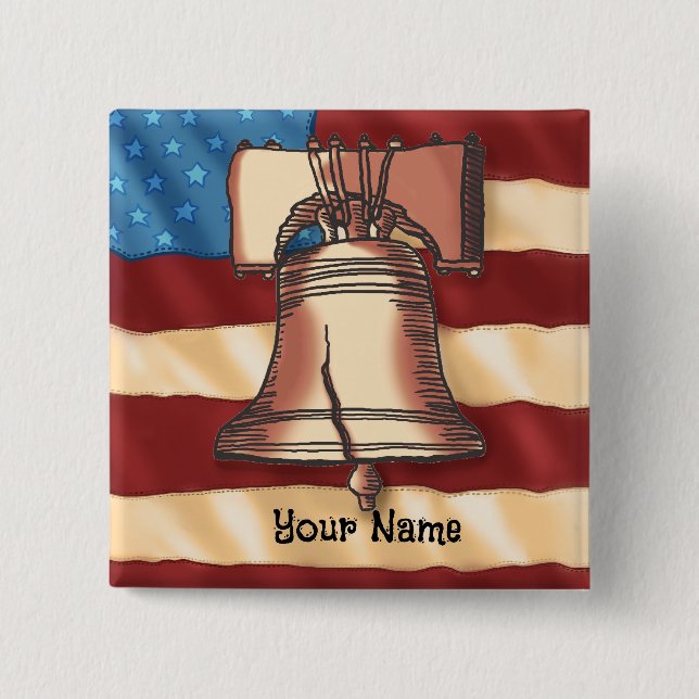 Liberty Bell square pin (Front)