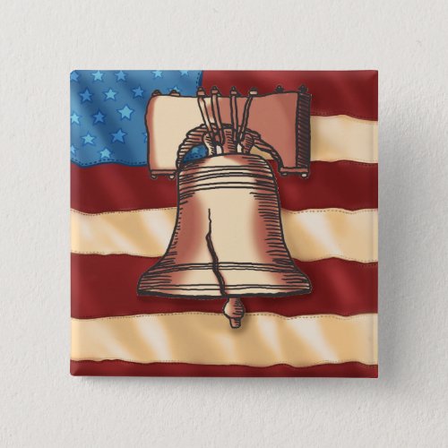 Liberty Bell square pin