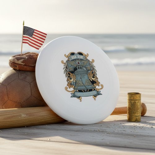 Liberty Bell USA 250 Art Nouveau Motif ID1305 Wham-O Frisbee