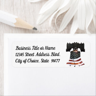 Liberty Bell with American Flag Label