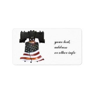 Liberty Bell with American Flag Label