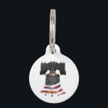 Liberty Bell with American Flag Pet Name Tag<br><div class="desc">* Pet tags are Available in two sizes. Add background color of your choice! (Makes a nice key holder, too! ) Click the CUSTOMIZE button to get started. **** .***** patriotic liberty bell * liberty bell illustration * American Flag art * pet tags * dog tags ideas * custom pet...</div>