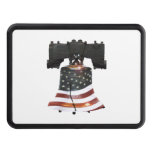 Liberty Bell with American Flag Trailer Hitch Cover