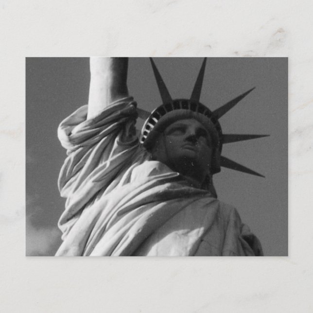 liberty black & white detail postcard (Front)
