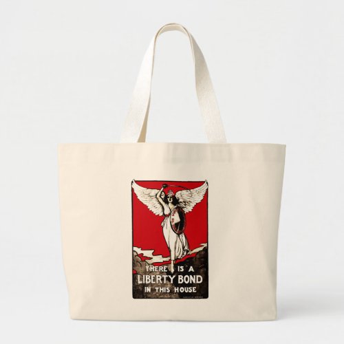 Liberty Bond World War I Poster 1918 Large Tote Bag