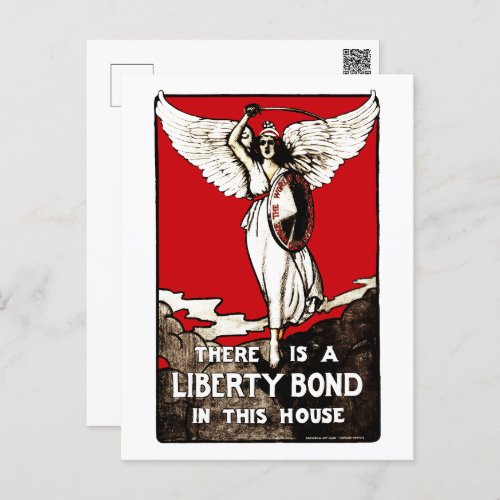 Liberty Bond World War I Poster 1918 Postcard