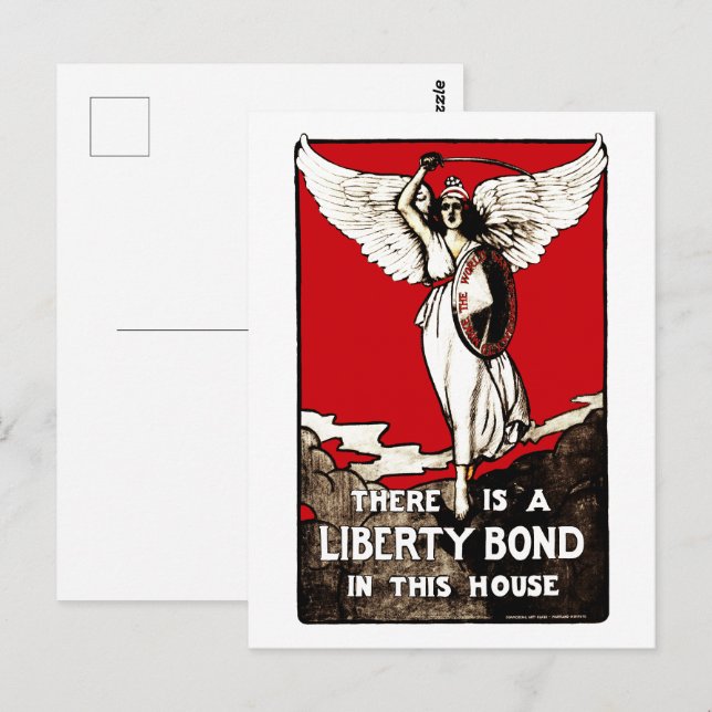 Liberty Bond World War I Poster 1918 Postcard (Front/Back)