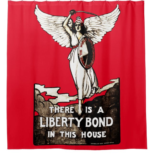 Liberty Bond World War I Poster 1918 Shower Curtain (Front)