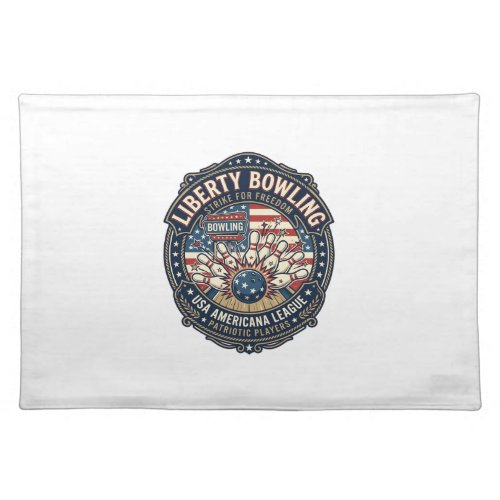 Liberty Bowling Patriotic Patriotic Bowling Vintag Cloth Placemat