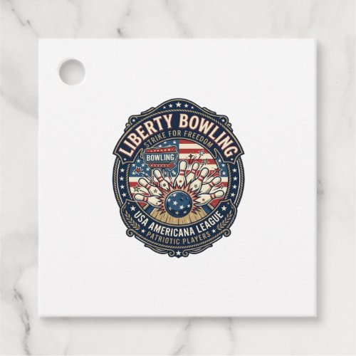 Liberty Bowling Patriotic Patriotic Bowling Vintag Favor Tags