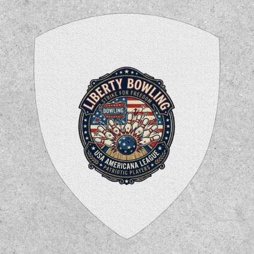 Liberty Bowling Patriotic Patriotic Bowling Vintag Patch