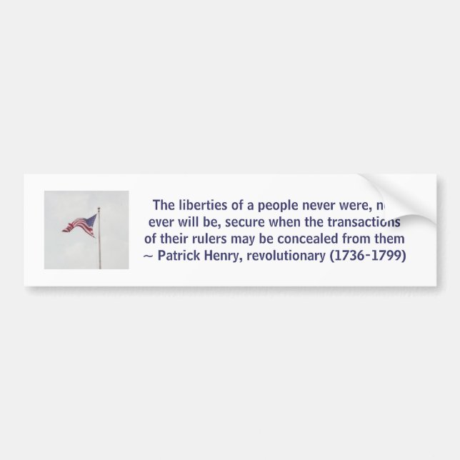 LIBERTY - bumper sticker (Front)